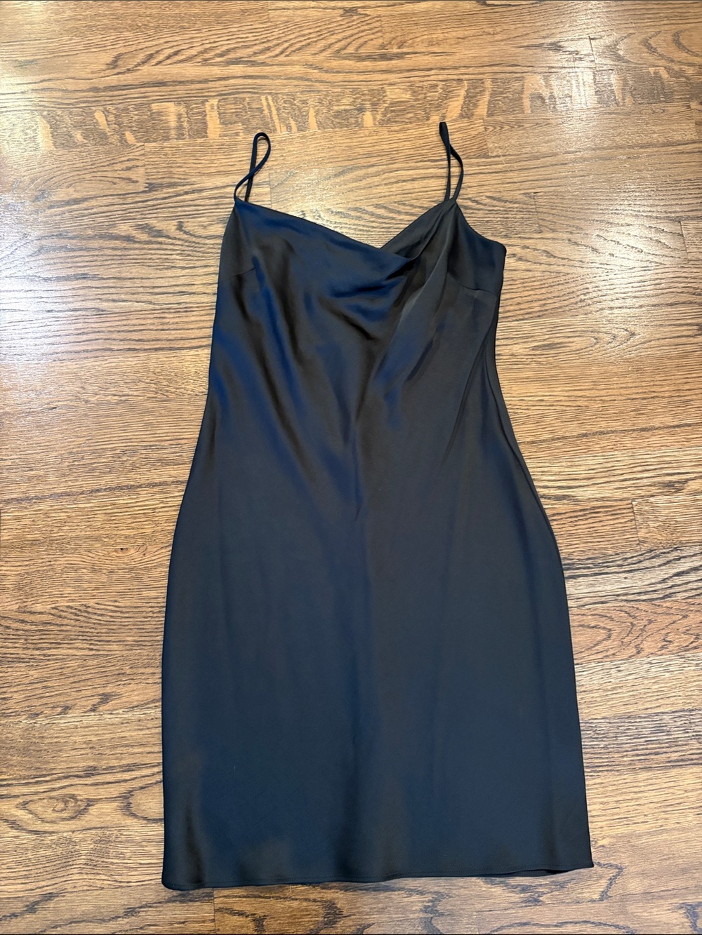 Express Classic Black mini Slip Dress - Minimal Spaghetti Strap, s